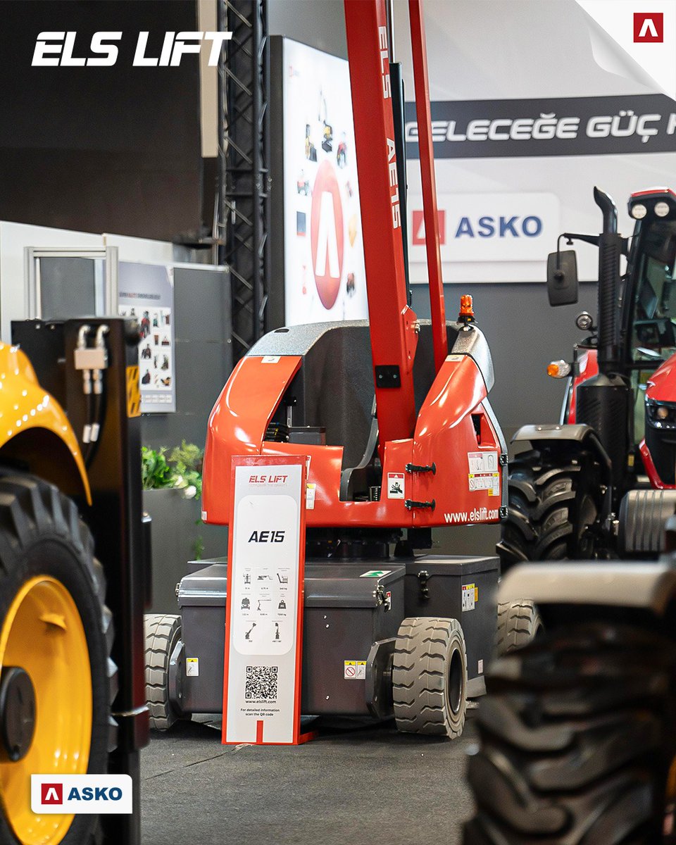 ELSLift's tweet photo. (EN)
As a part of our vision for operational excellence, we are showcasing our articulating boom lift model, the AE 15, which was developed through advanced simulation algorithms during the design phase, at the Komatek Exhibition.
++ https://t.co/VGQj4vUkUk