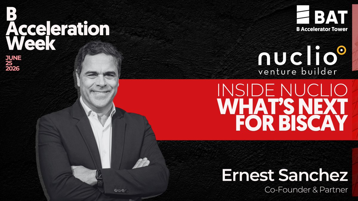 BAT_Tower's tweet photo. 🚀Nuclio and Ernest Sánchez are coming to @BAT_Tower to share how to build and scale high-potential startups https://t.co/aDVWU0UFDM