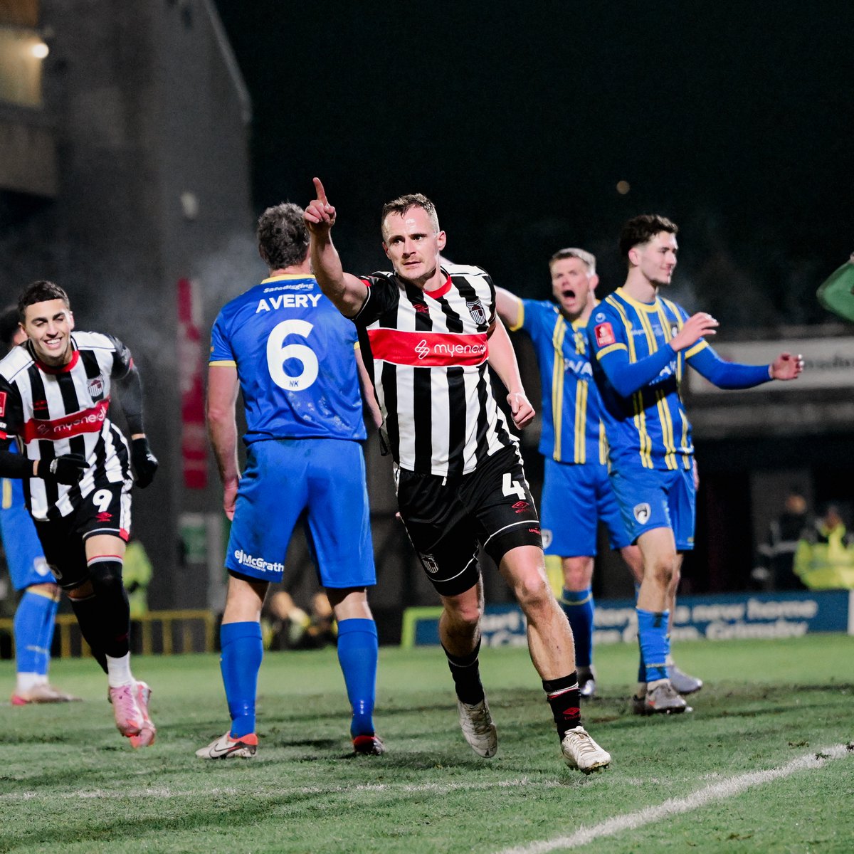 officialgtfc's tweet photo. A cup run full of drama, memorable moments and another special afternoon at Blundell Park. 

From comeback victories to a Fourth Round clash with Wolves, look back on Town's 2025/26 The Emirates FA Cup journey. 👇 

#GTFC