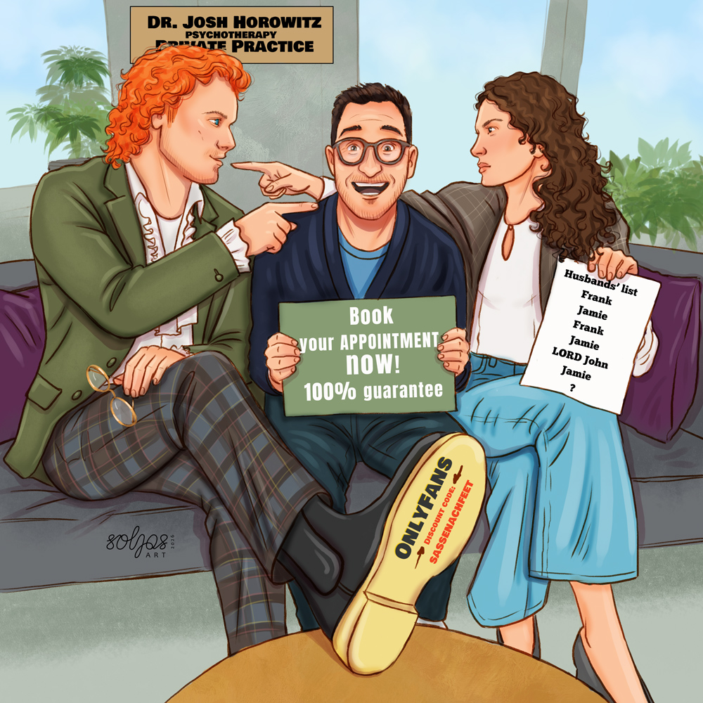 solgasart_OL's tweet photo. Who has already tried the discount code? 😉
Who signed up for the appointment? 🤓
#CouplesTherapy #Outlander #Comics #CartoonArt #ComicsArt https://t.co/PCbndYEKXR