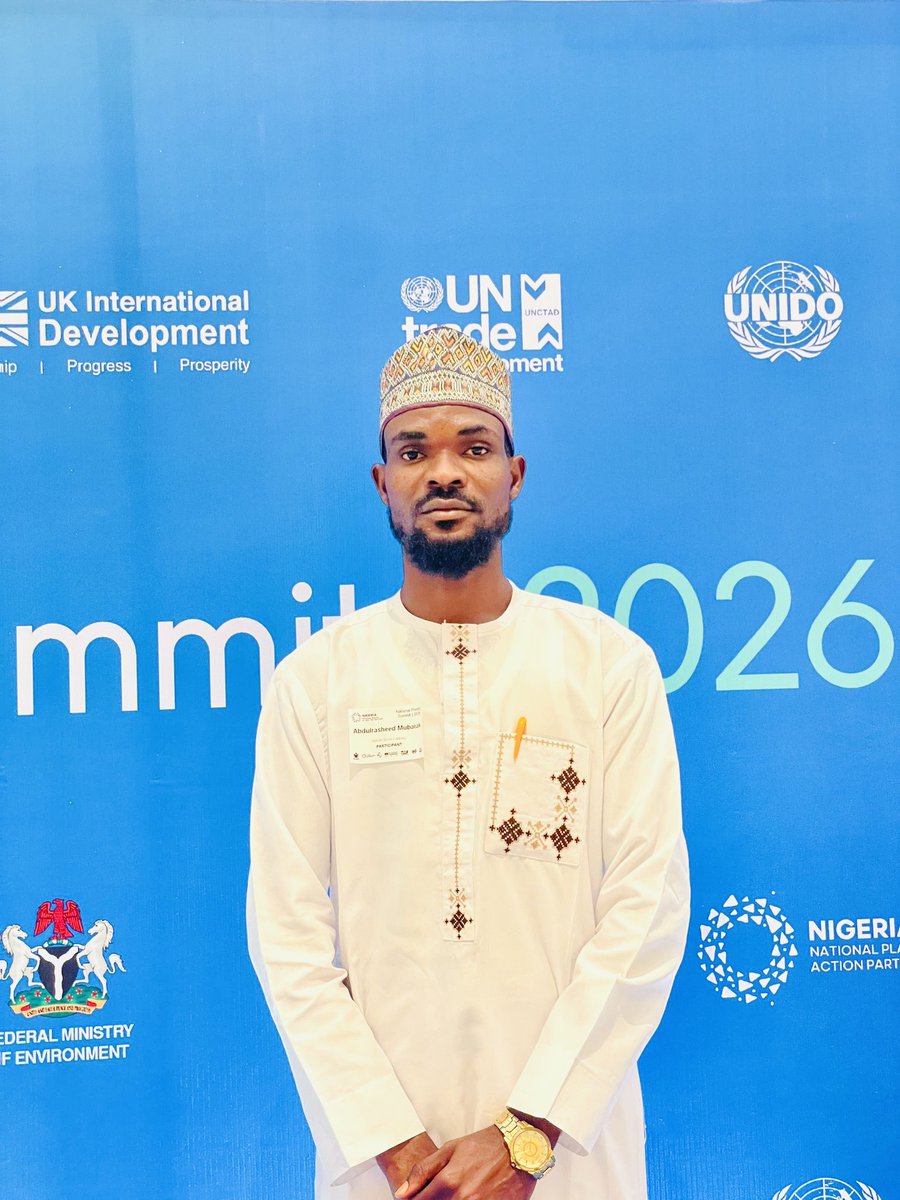 mubarakfocus99's tweet photo. At the First National Plastic Summit themed Innovation, Inclusion & Investment for a Circular Plastics Economy in Africa, I had the pleasure of connecting with Lukman Aliagan (Ilorin) and Aminu (Kano).
#ForACircularPlasticEconomy #NPAP #NationalPlasticSummit2026 https://t.co/HmzawyddSe