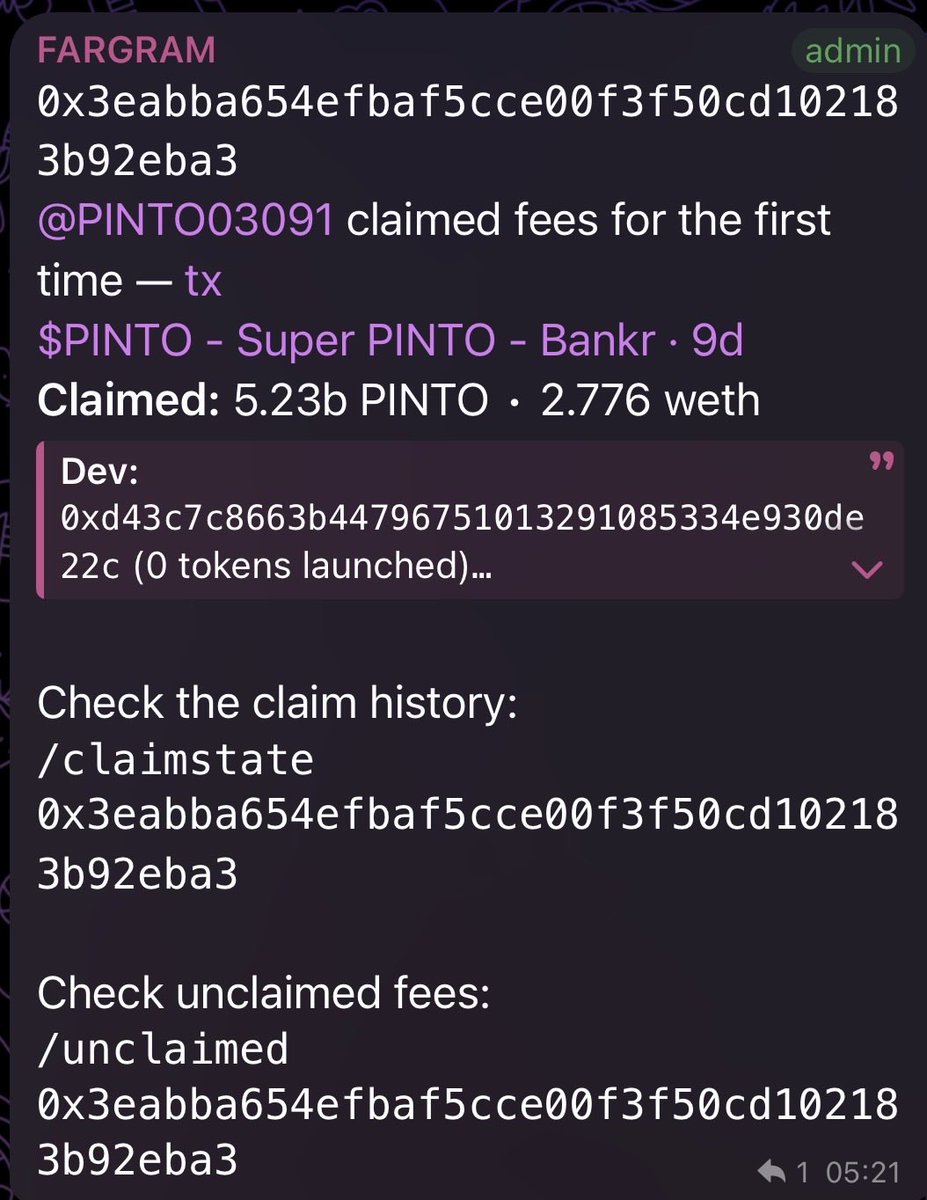 MiStErNiCeth's tweet photo. @PINTO03091 just claimed fees for the first time on $PINTO 

ca: 0x3eabba654efbaf5cce00f3f50cd102183b92eba3
 
70k -> 200k so far https://t.co/3s4ngaL78H