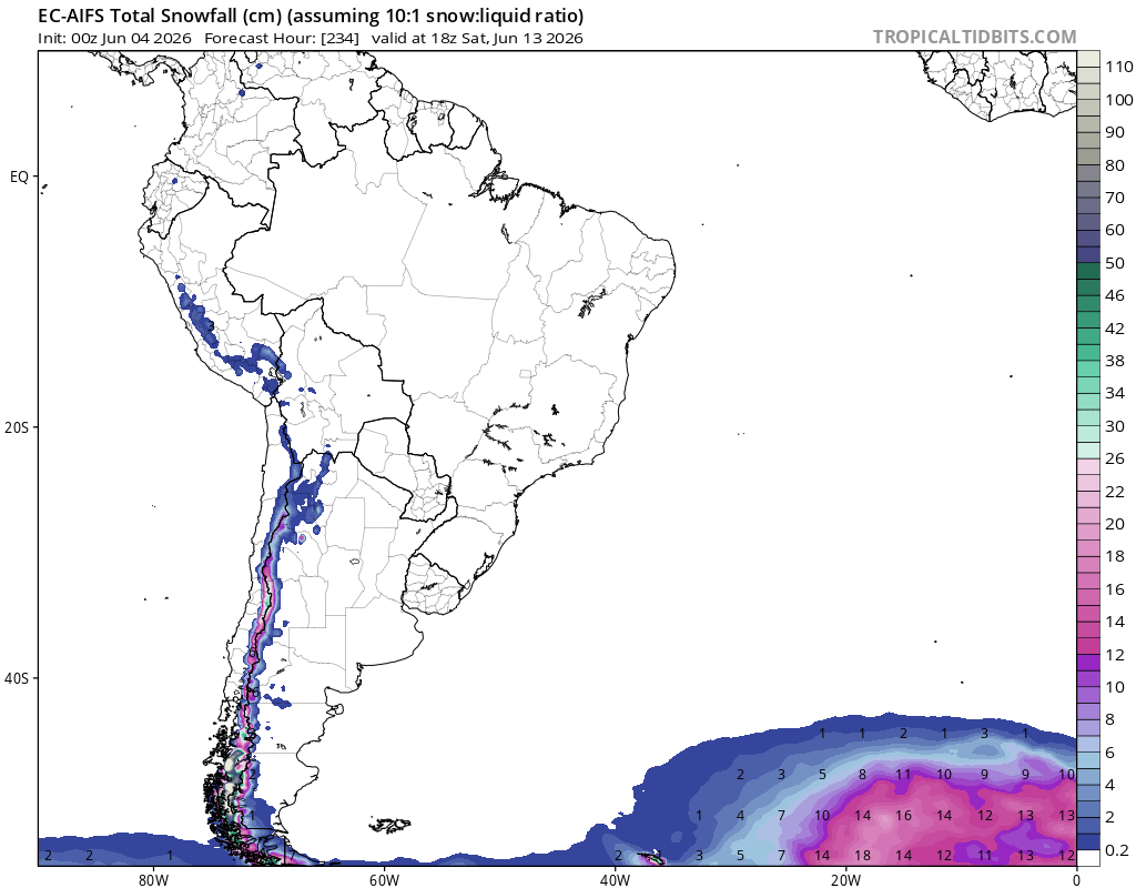 climatejulien's tweet photo. Favorable conditions for #snow across the Andes from next week. Great news for winter season kick-off! https://t.co/CGSbJlWJzg