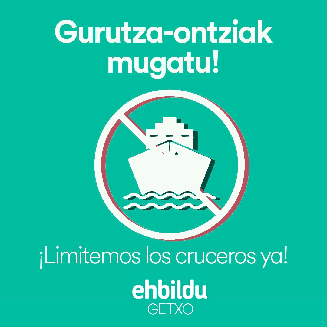 GetxokoEHBildu's tweet photo. Noiz arte itxaron behar dugu larritzen hasteko? Aspaldi ohartarazi genuen: "TURISMO EREDU HONEK KALTEA ERAGITEN DIE HERRITARREI"

https://t.co/ZhE9tBbxWP

#Getxo #cruceros #Ehbildu #turismoa #GetxokoEhbildu https://t.co/qw7mkrdKrF