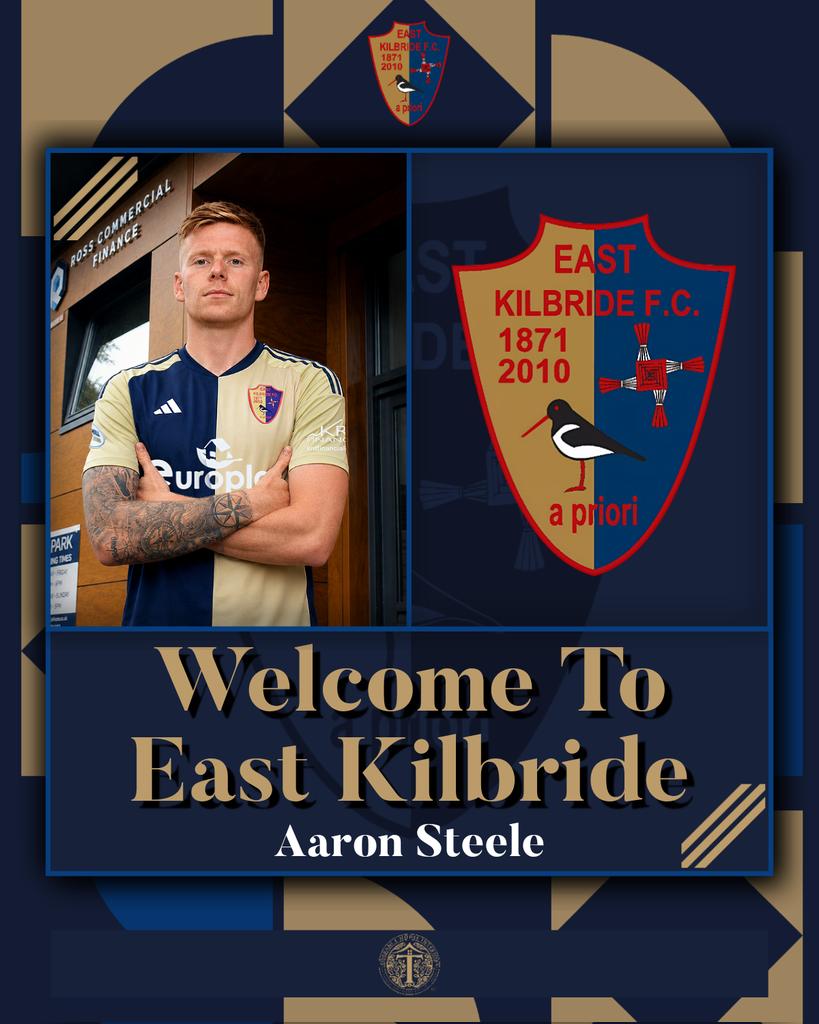 officialEKFC's tweet photo. East Kilbride Football Club are delighted to announce the signing of 24-year-old centre back, Aaron Steele from Peterhead.

The defender will join up with the team at the expiration of his current contract, subject to the usual Scottish FA approval.

#WelcomeToEK https://t.co/Fw7gKGhi15