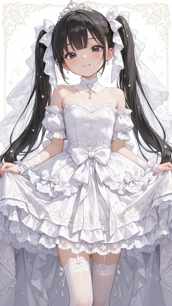 AliceLavli's tweet photo. ٩(*´︶`*)۶おはよ〜♬
ガーリーなウエディングドレスをどうぞ👗
girly wedding dress, pure white color palette, sweetheart neckline, off-shoulder design, fitted bodice, luxurious satin fabric, sparkling glitter tulle overlay, crystal embroidery, pearl embroidery, floral lace appliqués, rose lace details, delicate ribbon accents, soft ribbon bows, translucent puff sleeves, layered lace frills, elegant waist ribbon, voluminous ball gown silhouette, multi-layered skirt, cascading ruffles, tiered tulle layers, shimmering organza layers, sparkling sequins, crystal beadwork, pearl garlands, scalloped lace hem, floral embroidery throughout dress, princess-inspired design, fairytale aesthetic, dreamy bridal fashion, romantic maidenly atmosphere, ultra feminine details, soft fluffy silhouette, monochromatic white design, all lace in white, all ribbons in white, all embroidery in white, all decorative elements in white, sparkling fabric, glittering details, magical bridal elegance