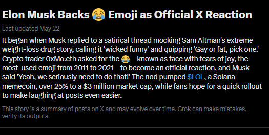 CryptoFaverity's tweet photo. BRO THIS IS SO GOOD, ELON IS A FAN OF THAILAND AND 5 LITERALLY MEANS LOL IN THAILAND

He has talked about adding LOL emoji too on X
proof:https://t.co/M5h8sq70l1

This is perfect nar for this holy fuck https://t.co/JeniU7Kl77