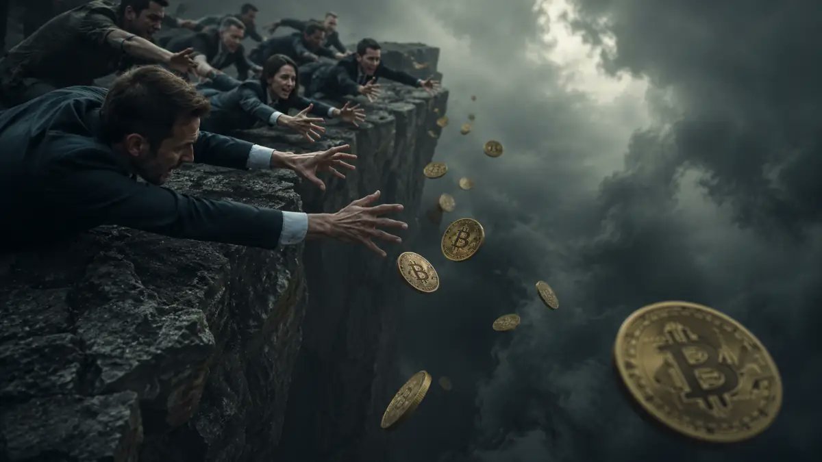 MarketPortalPL's tweet photo. Bitcoin stracił niemal 50% od historycznego szczytu. ETF-y notują miliardowe odpływy, a część inwestorów zaczyna kapitulować. Czy to koniec kryptowalutowej euforii, czy kolejna korekta przed odbiciem? #Bitcoin #Kryptowaluty #ETF #Inwestowanie #Rynek https://t.co/PsaJ0H4srE