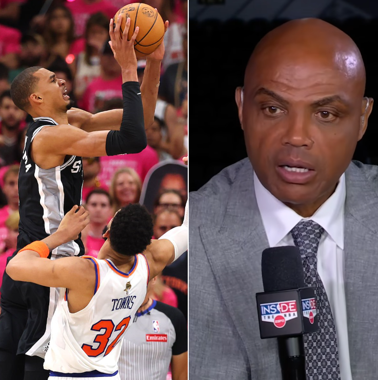 Basket_Infos's tweet photo. « Wemby n'est pas un joueur naturellement agressif. C'est un gentil gamin. »

Charles Barkley après le Game 1 remporté par New York : 

« Ce que je n’ai pas aimé, c’est que Victor a seulement essayé d’impacter le match offensivement. Il n’a pas impacté le match défensivement. Il doit défendre sur KAT jusqu’à la ligne à 3-pts. Il ne peut pas rester derrière et jouer les libéros. C’est exactement pour ça que je pensais que les Knicks auraient un avantage. »

Avant le match, le Hall of Famer de 63 ans avait partagé son pronostic pour les Finales : Knicks en 6.

« Si KAT joue agressif et que Wemby joue agressif, je prends KAT. Parce que Wemby n’est pas un joueur naturellement agressif. C’est un gentil gamin. Oui, il peut l’être par moments, mais ce n’est pas le gars qui arrive à la salle en se disant : “Je vais prendre l'argent du déjeuner de tout le monde". »