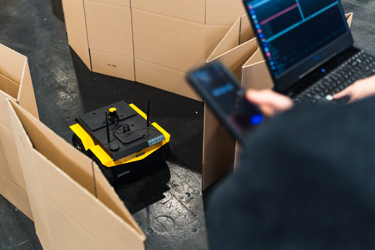 clearpathrobots's tweet photo. The #BARNChallenge is underway at #ICRA2026 — where 6 teams utilize Clearpath #Jackal robots with a 2D LiDAR to autonomously navigate a maze environment.

Good luck to the teams, we look forward to the award ceremony!👏 https://t.co/eUYXd0MIH9