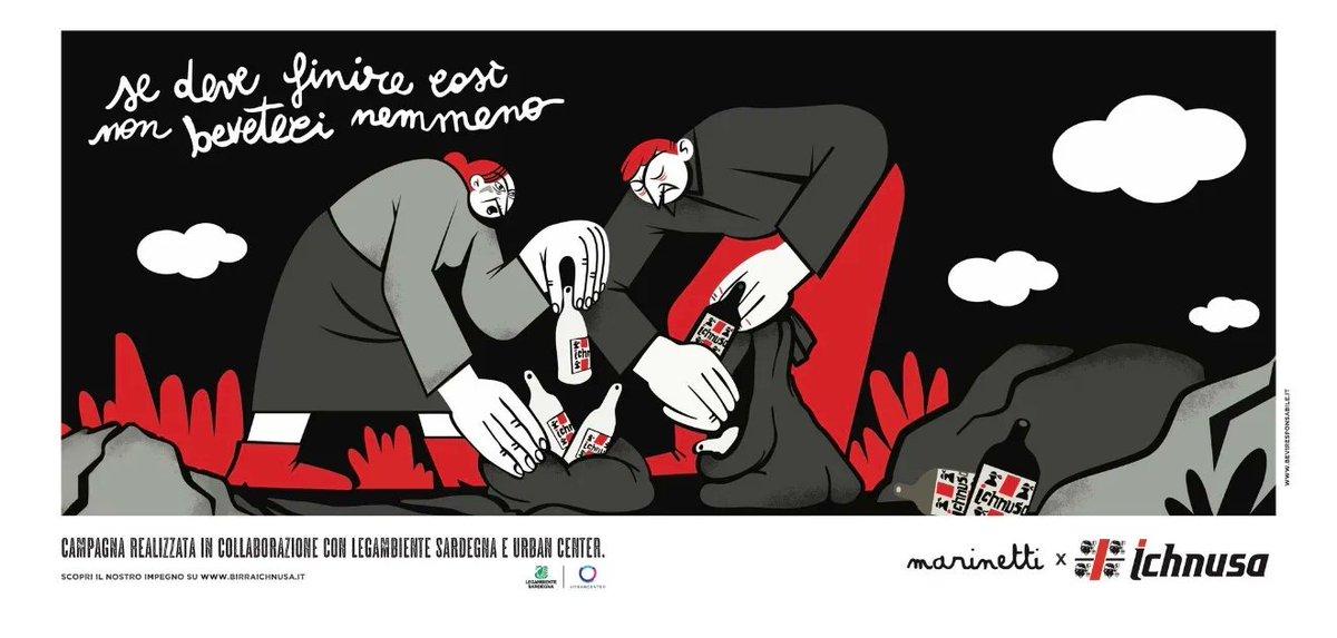 emarazzifull's tweet photo. ITALIAN ADV – ICHNUSA E LA SARDEGNA MUSEO
Ichnusa rilancia il suo impegno contro l’abbandono del vetro con “Se deve finire così, non beveteci nemmeno”, trasformando la Sardegna in un percorso di arte urbana che unisce sostenibilità e identità. https://t.co/2aohwKXMAL