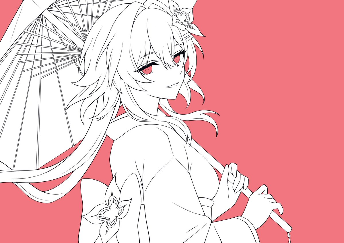 bokutaaaa's tweet photo. 長夜月wip〜 https://t.co/c0yGW1hfeL