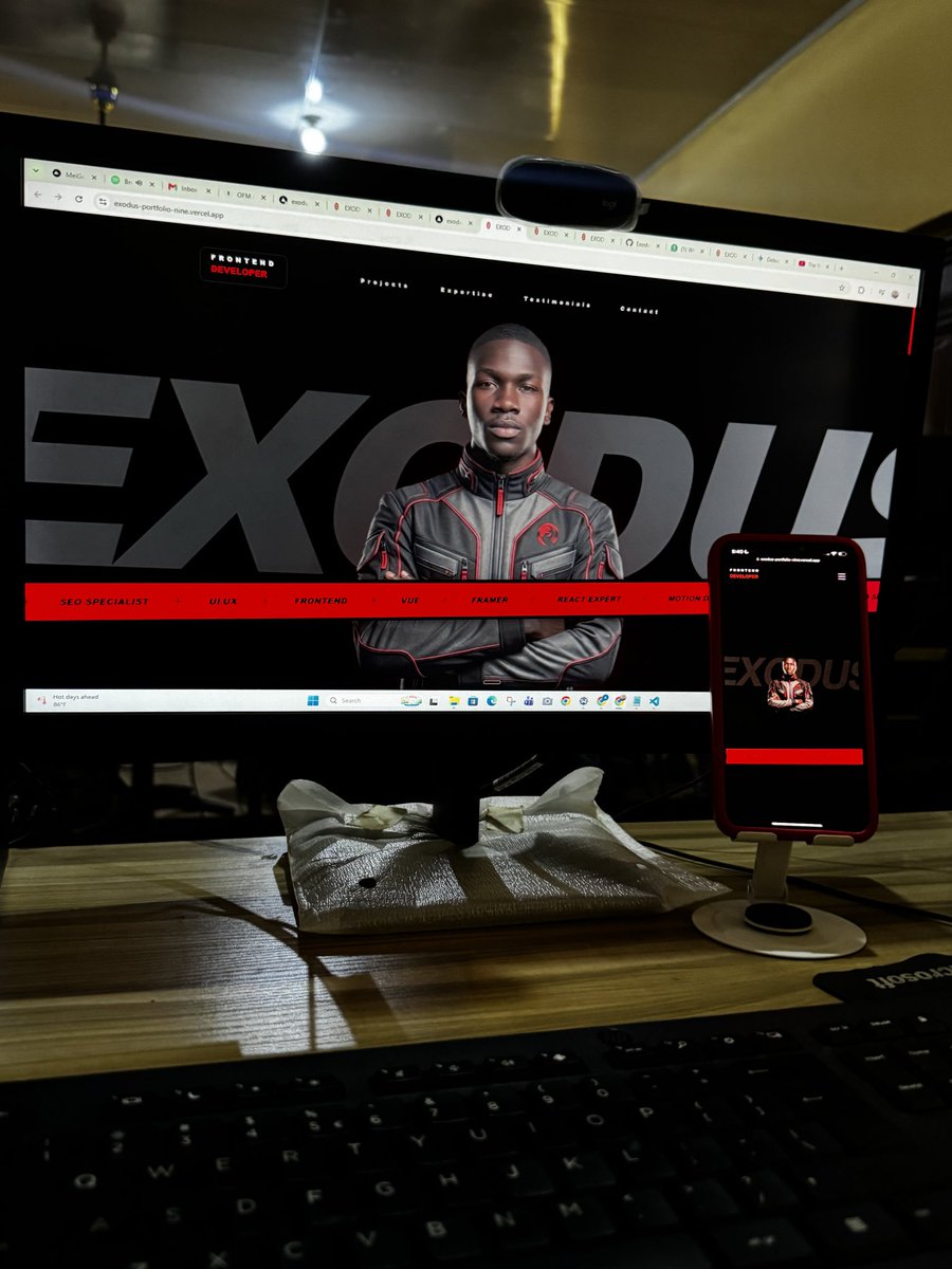 ExodusonX_'s tweet photo. After weeks of coding, iterating, and late night tweaks, my new portfolio website is finally live! 🚀

I focused on clean design, smooth interactions, and showcasing my best work.

Check it out and let me know what you think: https://t.co/8AcFv14yfq

#FrontEndDeveloper #Portfolio https://t.co/wRbCkvPUtb