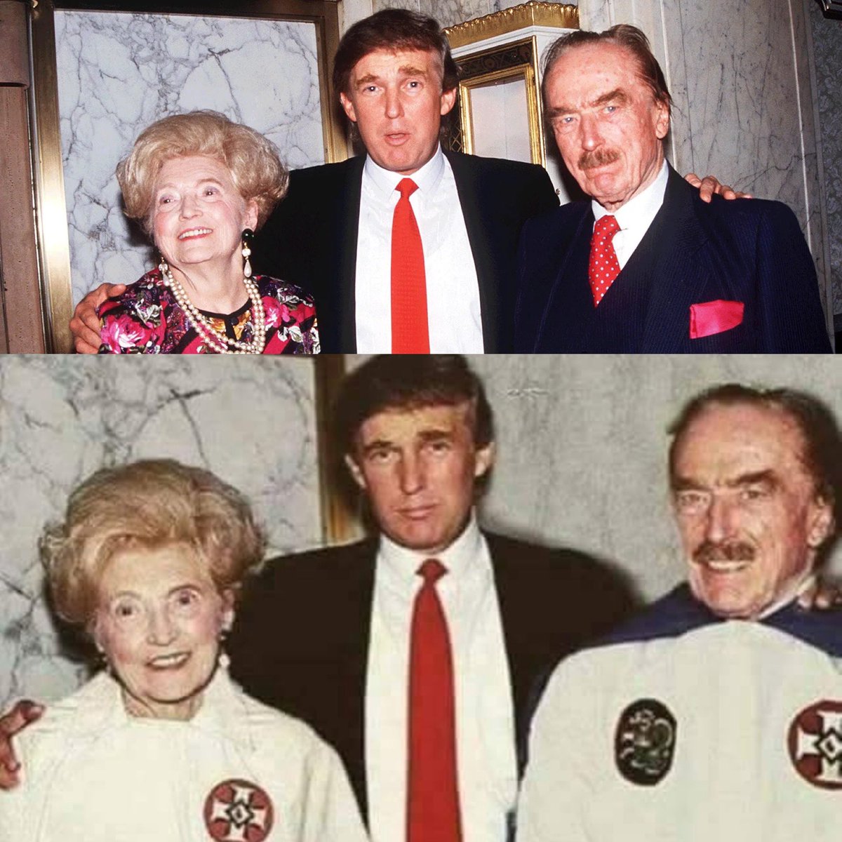 azblackfly's tweet photo. This is how sick liberal democrats are with their TDS. They doctor a photo to make POTUS look like he used to hang out with KKK members, you know like Joe Biden really did.
#TDS #democrats #demoncrats #fakenews https://t.co/EArXK1GhWO