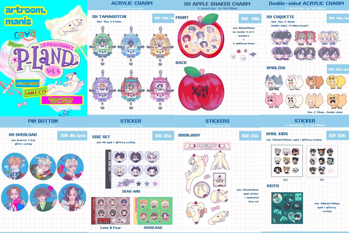 skzxdizeu's tweet photo. RT are appreciated🤸‍♀️✨️

Roo's Catalogue @plandartmarket Vol.5

🍒 Artroom.Manis × 4VILLAINS
🍒 6-7 june '26 (both days) Table C-75
🍒 Nirmana Falatehan Blok M, JKT

@HanR00 @skzxdizeu
🧭 Stray Kids 
😈 Xdinary Heroes 

I C U there !! 🚑❤️

#PLANDVol5_Catalogue #PLANDVol5 https://t.co/kOhBSQA2Fv