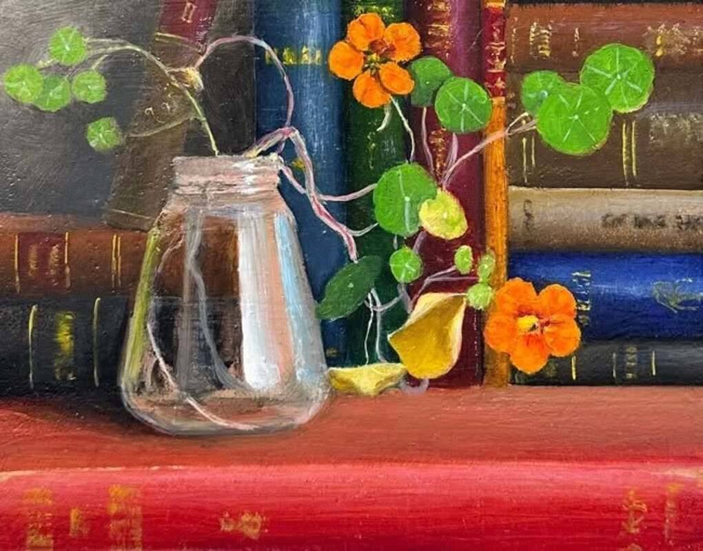 JimBeattie18's tweet photo. Books and flowers -
both fill life with colour.
•
Artist : Joseph Keiffer. https://t.co/OgSw3jVEsY