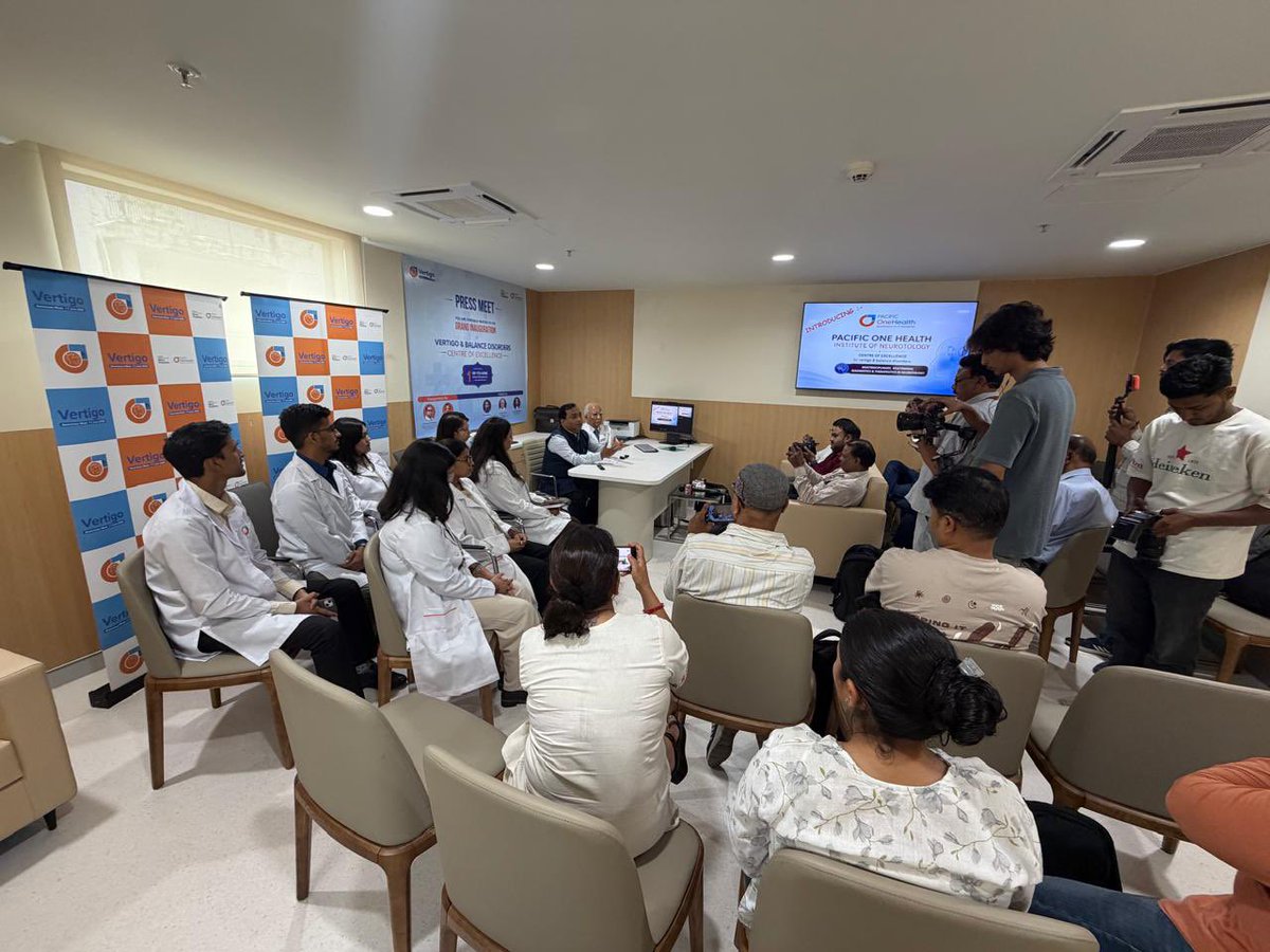 SWADEEP's tweet photo. Pacific One Health Launches India's Premier Institute of Neurotology and Centre of Excellence for Vertigo &amp; Balance Disorders
@OneHealth_India 
@healfoundation1 https://t.co/VF0z0TomVk