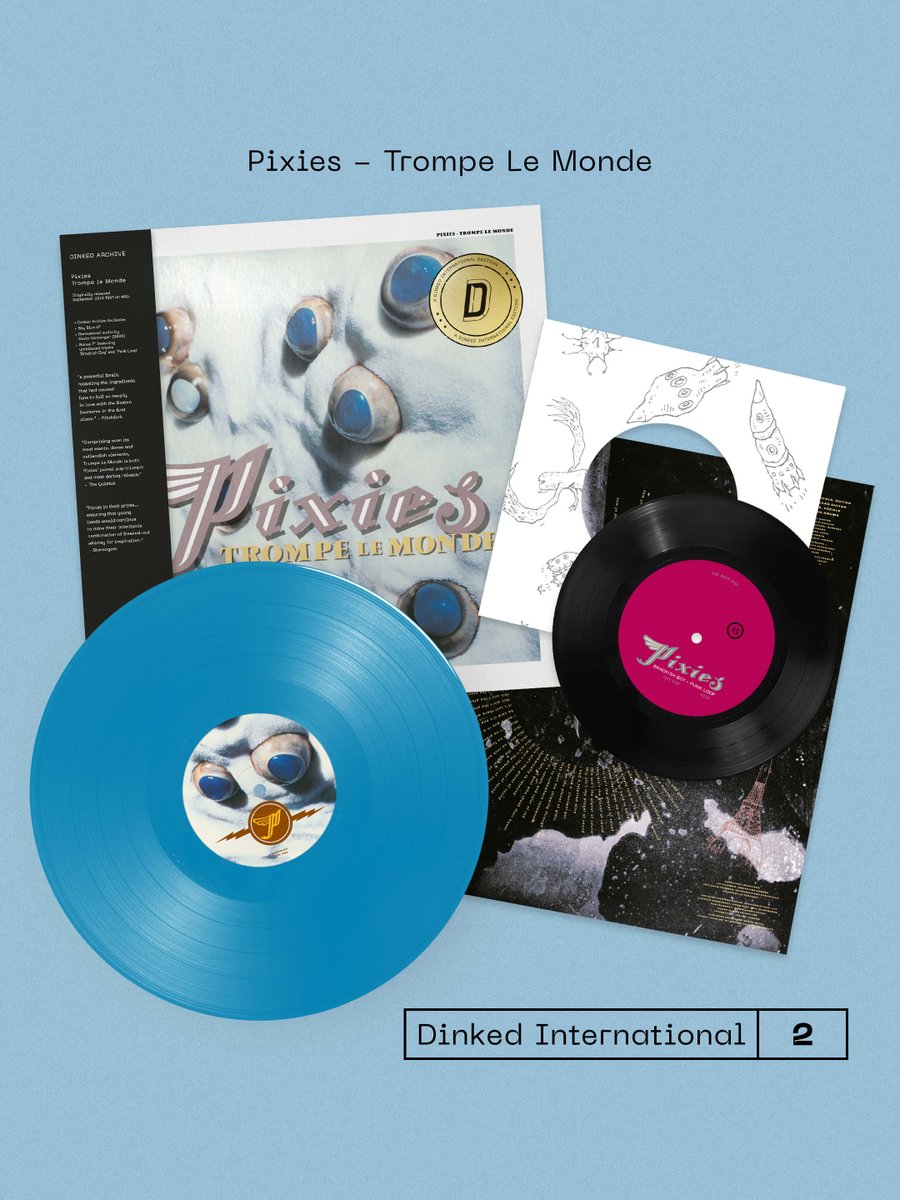 PiccadillyRecs's tweet photo. 🚨Kicking off the new @dinkededition International series
👀@PIXIES reissues!👀

🩸Bossanova: oxblood vinyl + “Dig For Fire (Albini)” &amp; “Go Man Go”
https://t.co/W1vSHdCHdZ

💙Trompe le Monde: sky-blue vinyl + “Brackish Boy” &amp; “Punk Loop”
https://t.co/4hTF640Th9

@4AD_Official https://t.co/zIlfHt5TjI