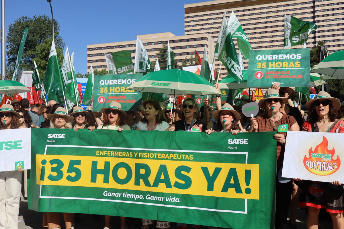 SATSE_Madrid's tweet photo. 🟩 #Enfermeras y #fisioterapeutas del Hospital Gómez Ulla discriminados con las 35 horas.

La Gerencia se niega a aplicar la jornada laboral 35  horas como ya disfrutan el resto de trabajadores de la AGE. https://t.co/peH1QiU5ES