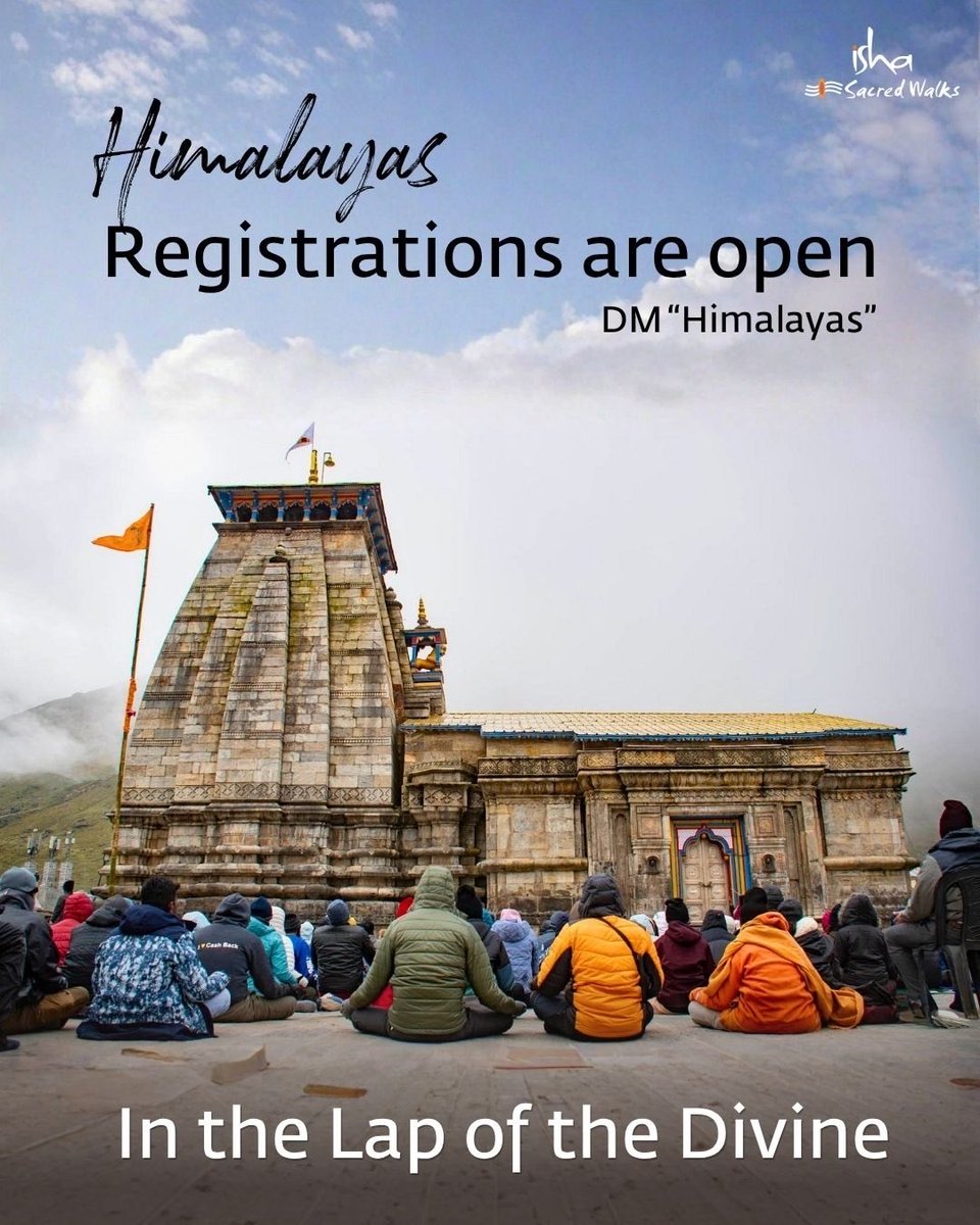 IshaSacredWalks's tweet photo. To sit in silence before Kedarnath is to experience the living presence of the Himalayas.

The Himalayan Sojourn offers an opportunity to walk these timeless paths, and experience the profound stillness they hold.

Registrations are now open. 

https://t.co/xR8pRcZgyG https://t.co/ErXbncXFIE