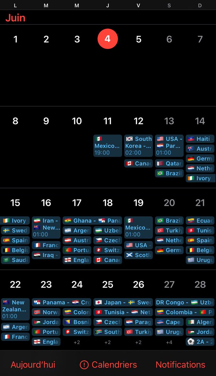 Jaah221's tweet photo. Je vous balance un lien pour synchroniser tous les matchs de la coupe du monde avec le calendrier de votre téléphone https://t.co/pM0KNSztBQ