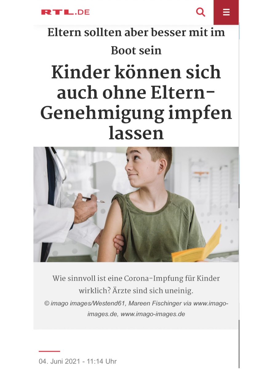Tom_Bayou's tweet photo. "Kinder können sich auch ohne Eltern-Genehmigung impfen lassen"

04.06.2021 #RichtigErinnern https://t.co/cK5RXYDIf9
