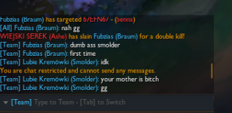 EngalDK's tweet photo. Minute 2 btw, and then I get perma banned for no reason thanks riot games! :D https://t.co/gFMQyMlONN