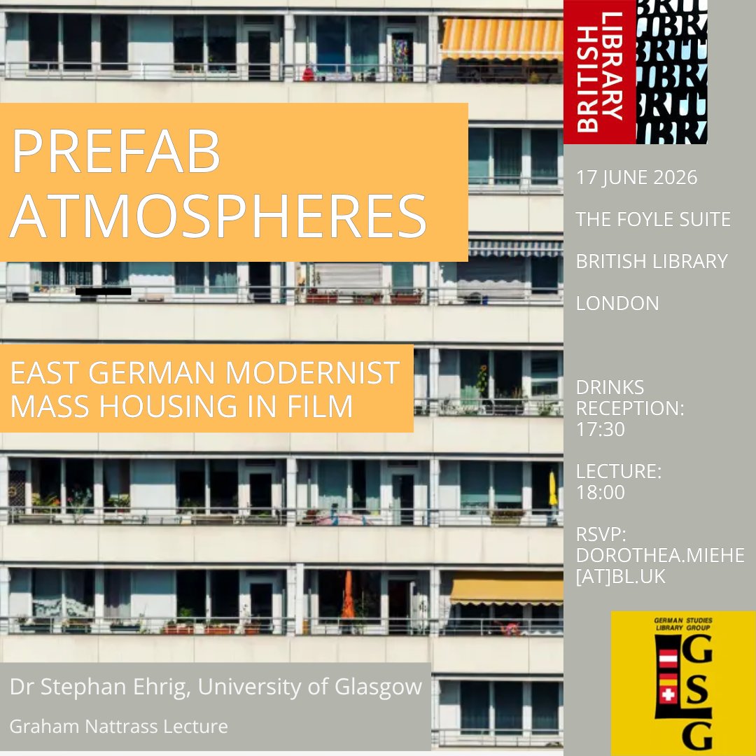 NewCollegeLib's tweet photo. Interested in German history and film?

Sign up for the free Graham Nattrass lecture on East Germany at The British Library on 17 June.

Free and open to all—with a drinks reception before! 

More info 👇
https://t.co/xWp06b4uhv

#DDR #GermanFilm @britishlibrary @HerrBinar https://t.co/1PGY96u4ii