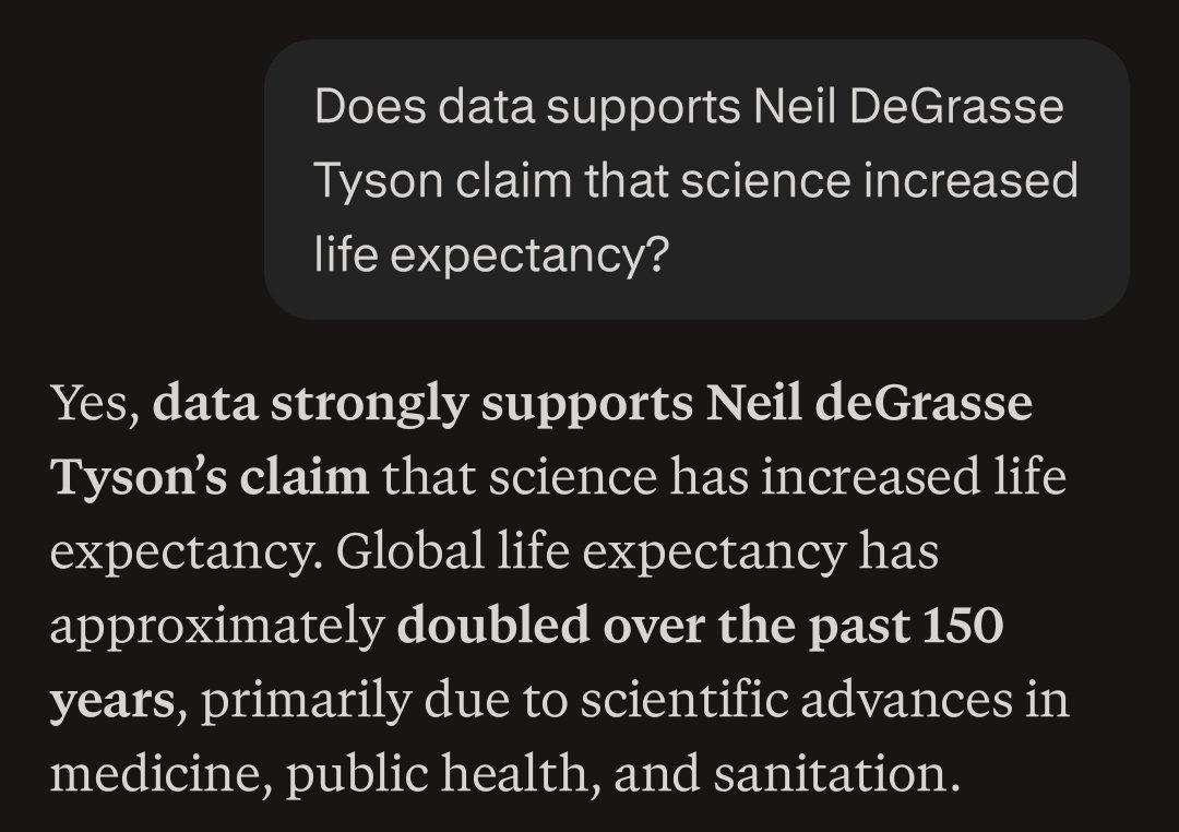 PTimer1200's tweet photo. @the_lilhill @Thilorian @VigilantFox You making the argument that data doesn't support his claim that science increased life expectancy proves trump right when he says smart people don't like him. https://t.co/XfCaQoUQBk