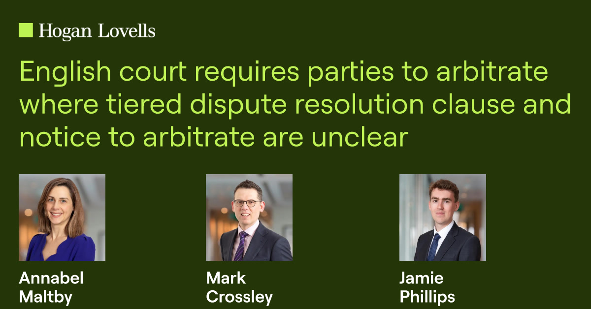 HLCDisputes's tweet photo. Clear drafting matters. In a recent case, the English court took a pragmatic approach to unclear dispute clauses and imperfect arbitration notices. Explore the guidance on reducing uncertainty and cost when disputes arise. #Arbitration https://t.co/fl61SSykjE https://t.co/g01y2ysaf3