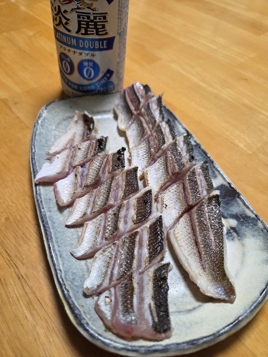 BDaiou's tweet photo. 何度も言ってますが、
炙りカマスは最高です🍺 https://t.co/9EgA798Evd
