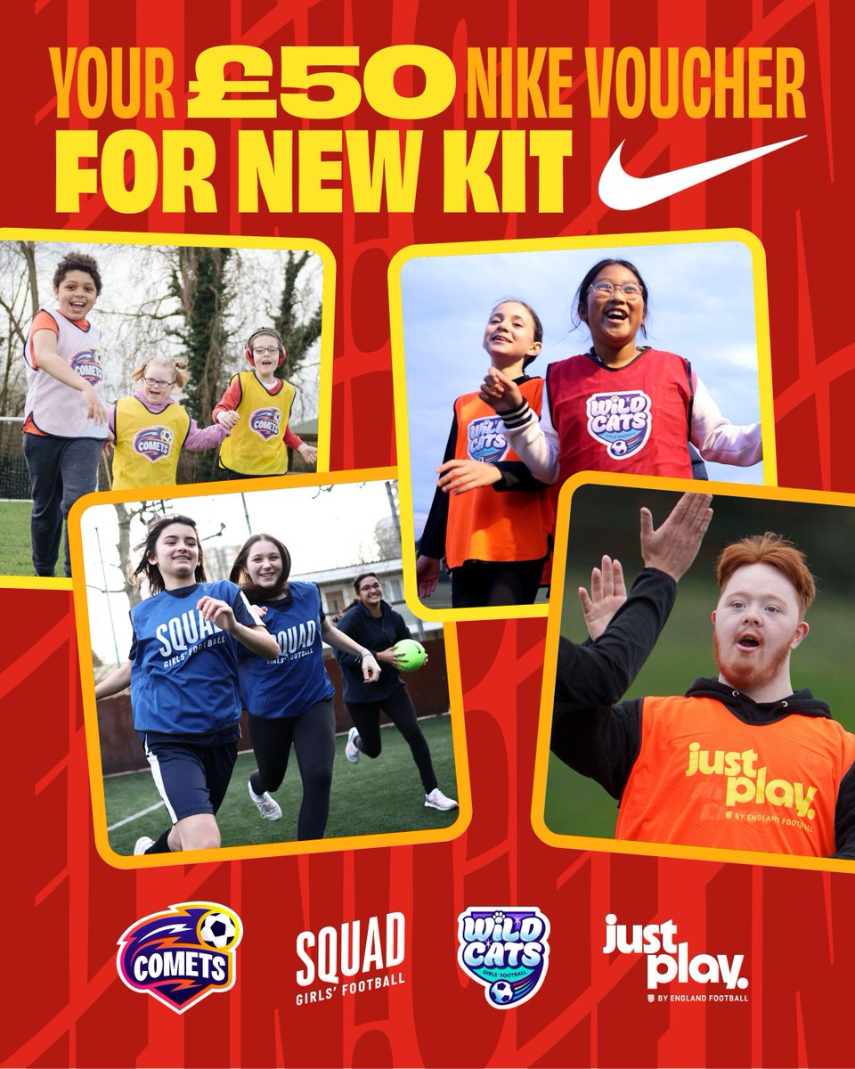 middxfa's tweet photo. We hope you’ve had a great season as an England Football session provider ✨ 

To unlock your £50 Nike voucher for brand new kit, just list 6 or more of your future sessions onto Book Football before 1st July 2026.

Claim your voucher here ⬇️ 

https://t.co/OU8VvBM3Mk https://t.co/tDDMVptMes