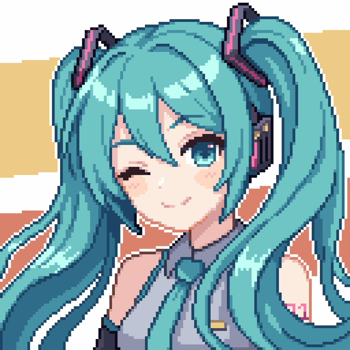 wang60412561's tweet photo. #初音ミク #ドット絵 #pixelart https://t.co/hN6nFzXrIg