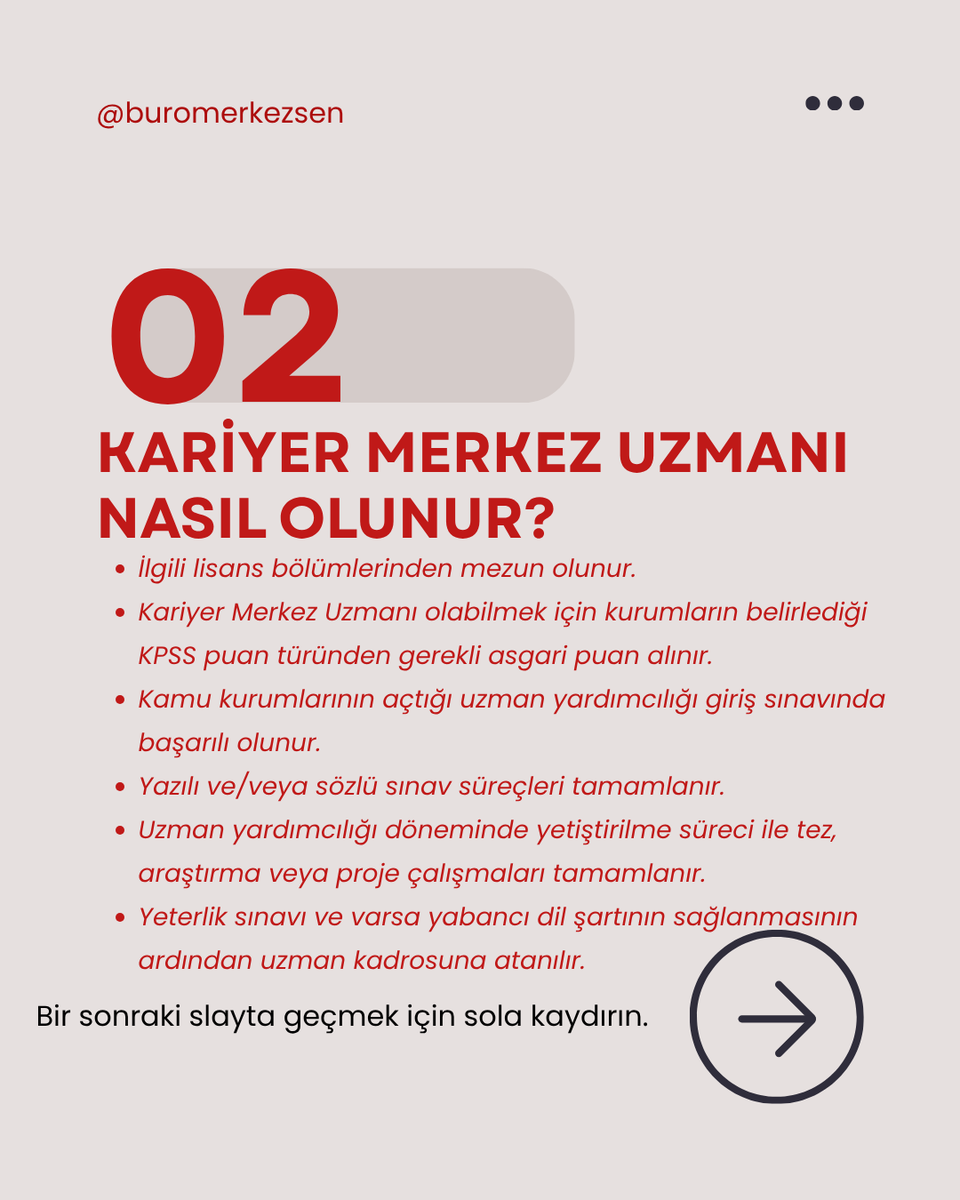 BuroMerkezSen's tweet photo. Kariyer Merkez Uzmanı Kimdir? https://t.co/kwkHw0NjNg