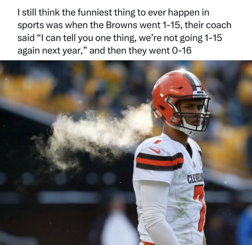 CLEsportsTalk's tweet photo. Dark times, but we made it through them!!! 🤣🤣🤣 https://t.co/JM85MtQFoN