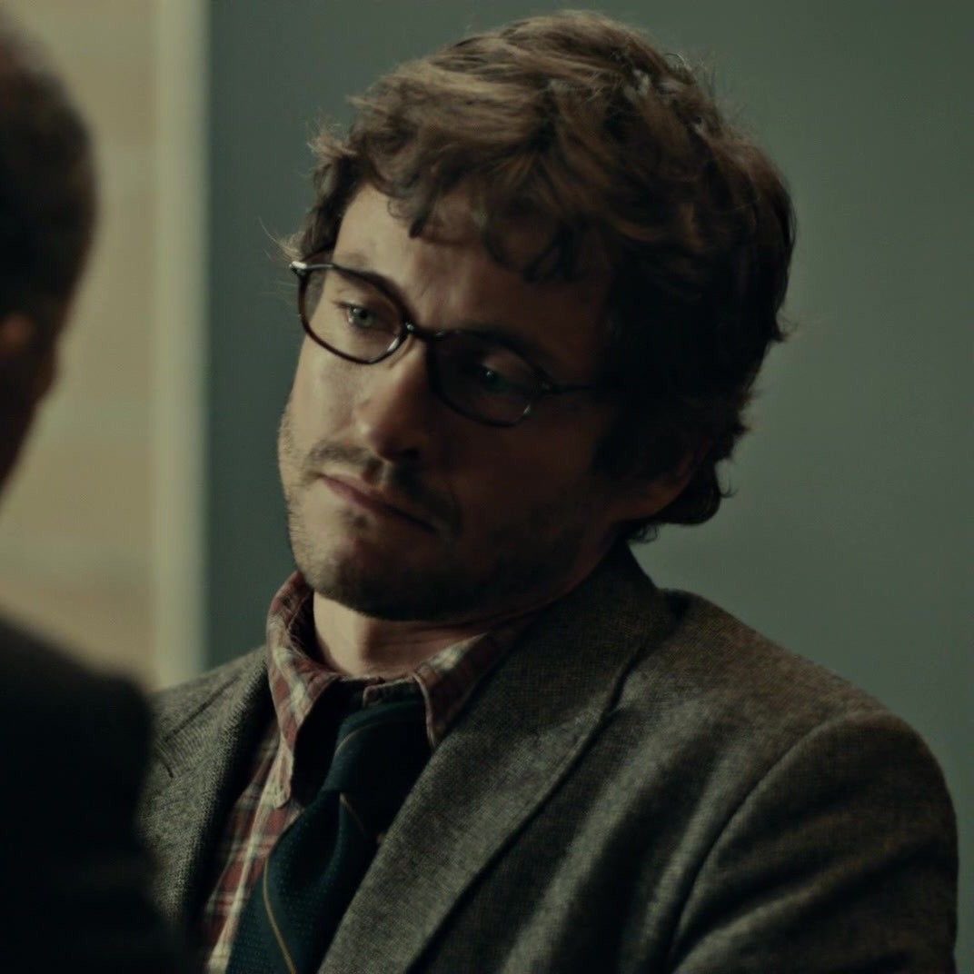 pusherll's tweet photo. i understand hannibal taking one look at this face and deciding yeah i need to torture that man for a bit. look at him. https://t.co/FI1yYPhFIQ