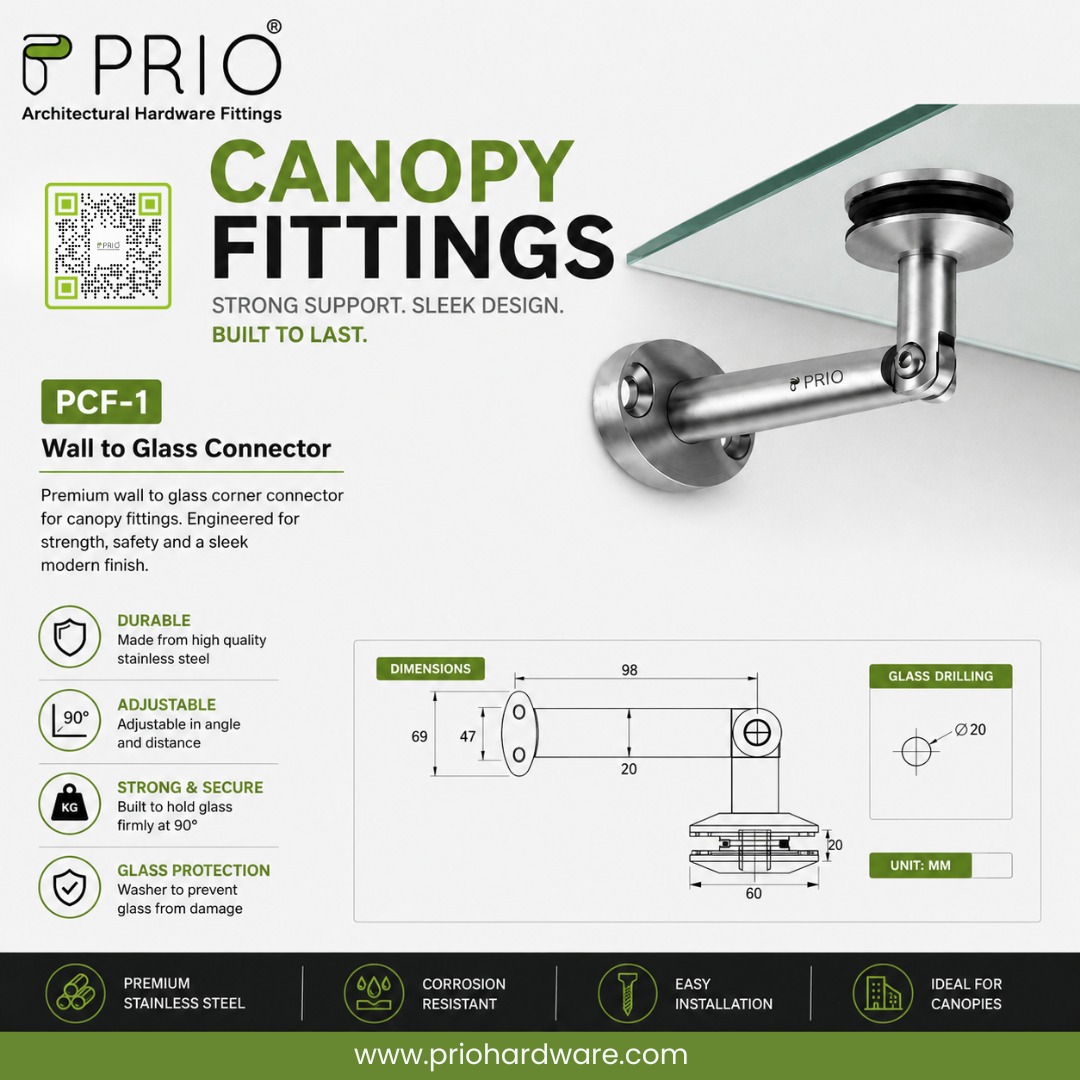 prio_india's tweet photo. Engineered for strength, precision, and durability, PRIO canopy fittings deliver secure glass support with a sleek modern finish. Built to perform, built to last. ๐ฉโจ
#PRIO #CanopyFittings #ArchitecturalHardware #GlassFittings #StainlessSteel #ConstructionSolutions https://t.co/CM4NzXai69