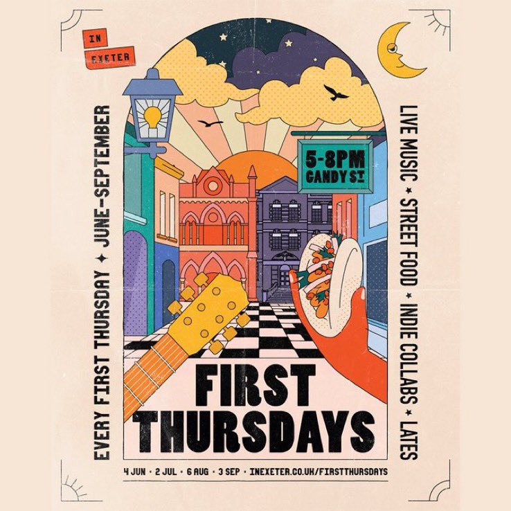 Mr_John_Harvey_'s tweet photo. @ExeterCouncil @DevonCC @LandsecGroup @ExeterCCM @tweetinexeter @Biffa @ExeterGuildhall @exeterlabour @LucyFindlay But this evening it’s the first of #FirstThursdays… Sad I’ll be out of town - but hope it’s a stonking success for the brilliant #GandyStreet #ExeterIndies… They sure need our love 🛍️🍸🥳💚
#Exeter #LoveExeter https://t.co/Nr6QigTygI