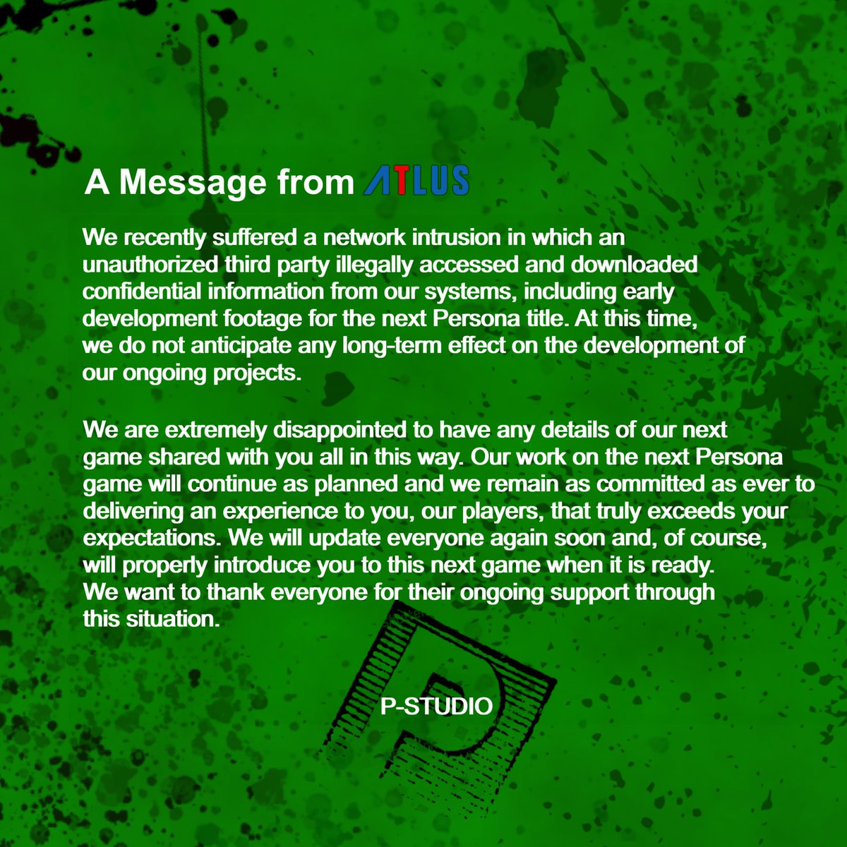 katsurahashino's tweet photo. On behalf of ATLUS. https://t.co/xwPNusiZDg