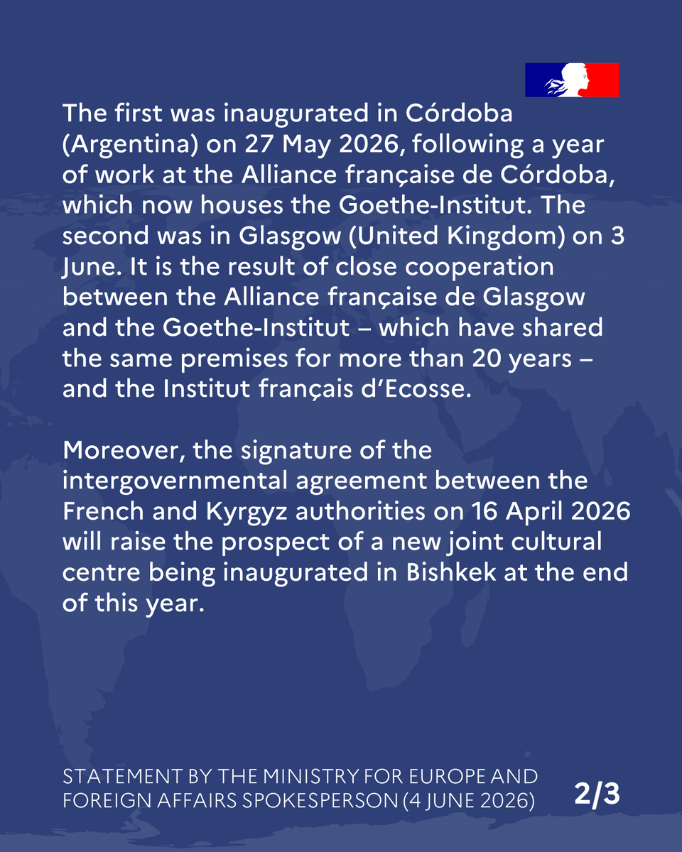 francediplo_EN's tweet photo. #FrancoGerman joint communique | Opening of two new Franco-German cultural institutes (ICFAs). https://t.co/8D38tyyddb