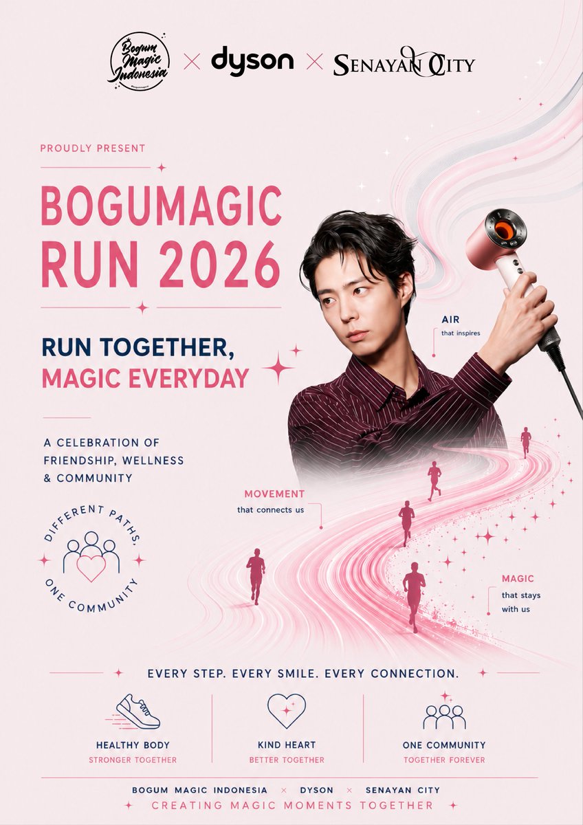 bogummagicID's tweet photo. ✨ THE MAGIC OF COLLABORATION ✨
Bogum Magic Indonesia × Dyson Indonesia × Senayan City

Inspired by Park Bo Gum, Where Every Step Creates a New Connection and Every Moment Becomes Magic.

"Run Together, Magic Everyday"

Stay Tuned — More Details Coming Soon https://t.co/zS6bQdpGAb
