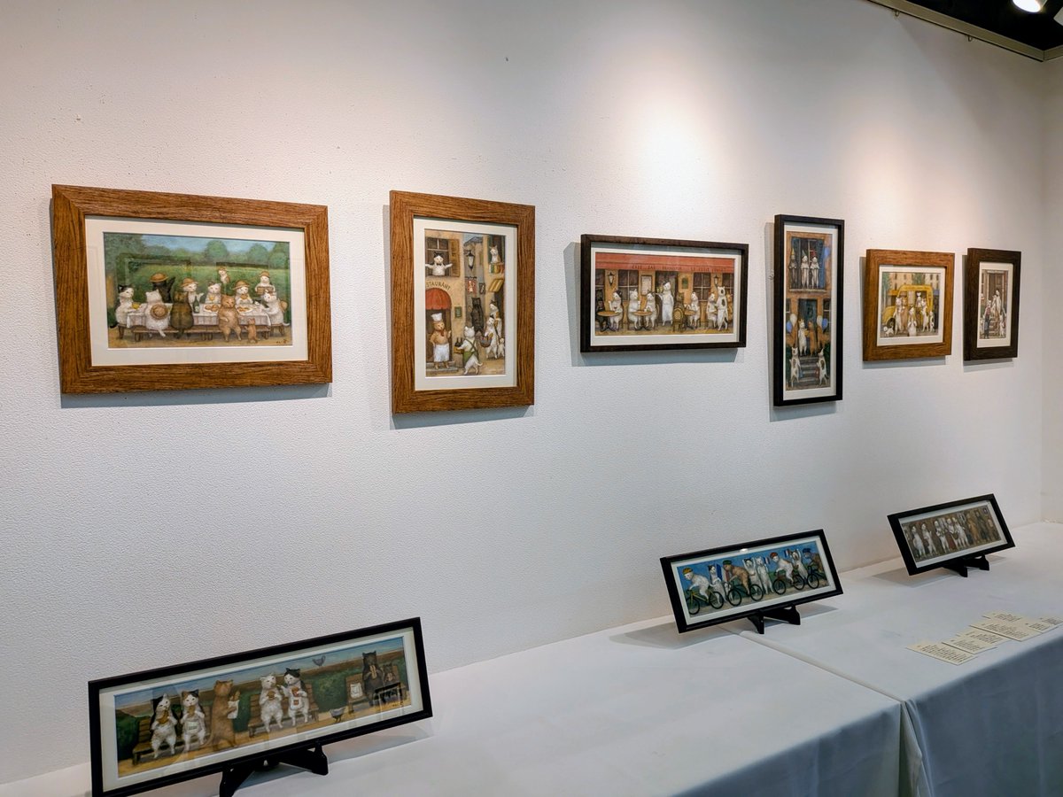 nekonohikidashi's tweet photo. 布施和佳子さんの展示風景です。
（キャプションなどは明日）
立体も有ります。（点数制限有り）
２０２６年６月５日～９日（１２時～１７時）
場所：ねこの引出し
東京都中央区東日本橋2-12-2
🐱布施さん全日在廊予定 https://t.co/6aNcM8asm0