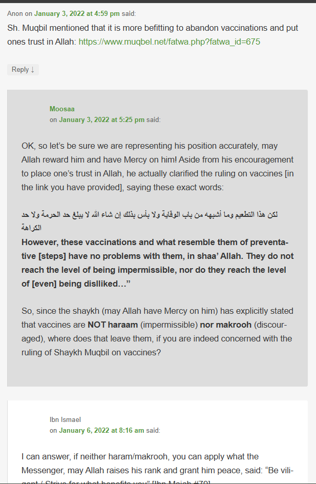 BakkahPubs's tweet photo. We thank Allah -the Gracious &amp; Merciful- for  years of sober, Salafi, consistent messages throughout the Covid-19 Pandemic. Look at how unnecessary confusion would be diffused time after time.

Example: https://t.co/mJqRxmjiff

Scroll down &amp; check out the helpful discussions! https://t.co/nivTo2MmuW