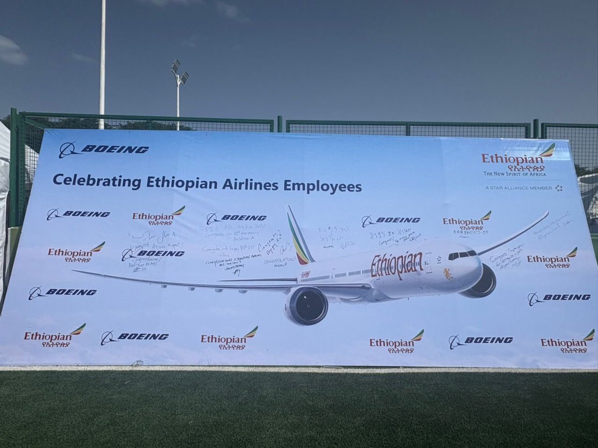_HenokTeferra's tweet photo. Congratulations for 80 years of success @flyethiopian, the result of the competence of its management &amp; hardworking employees! Our 80 year old partnership has grown from strength to strength! To another century of soaring even higher carrying 🇪🇹n colours to new heights! ✈️ https://t.co/eBTFvX1FXD