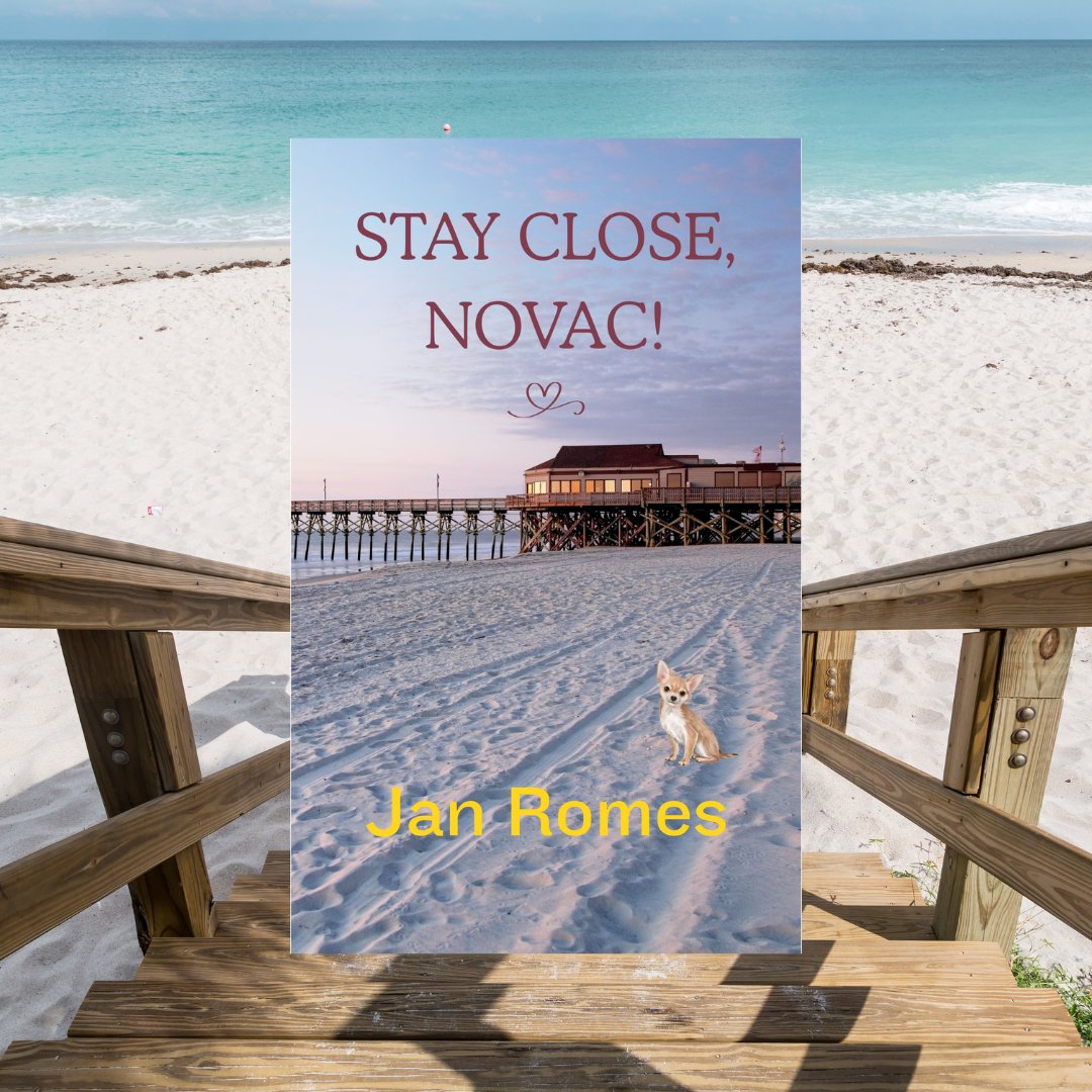 JanRomes's tweet photo. Bring adventure into your weekend with STAY CLOSE, NOVAC! 

Jessi's being stalked. She flees to Myrtle Beach to lay low, but trouble follows. 

99 cents - also in Kindle Unlimited
https://t.co/nflHhb98FZ https://t.co/CML1CMoqFf