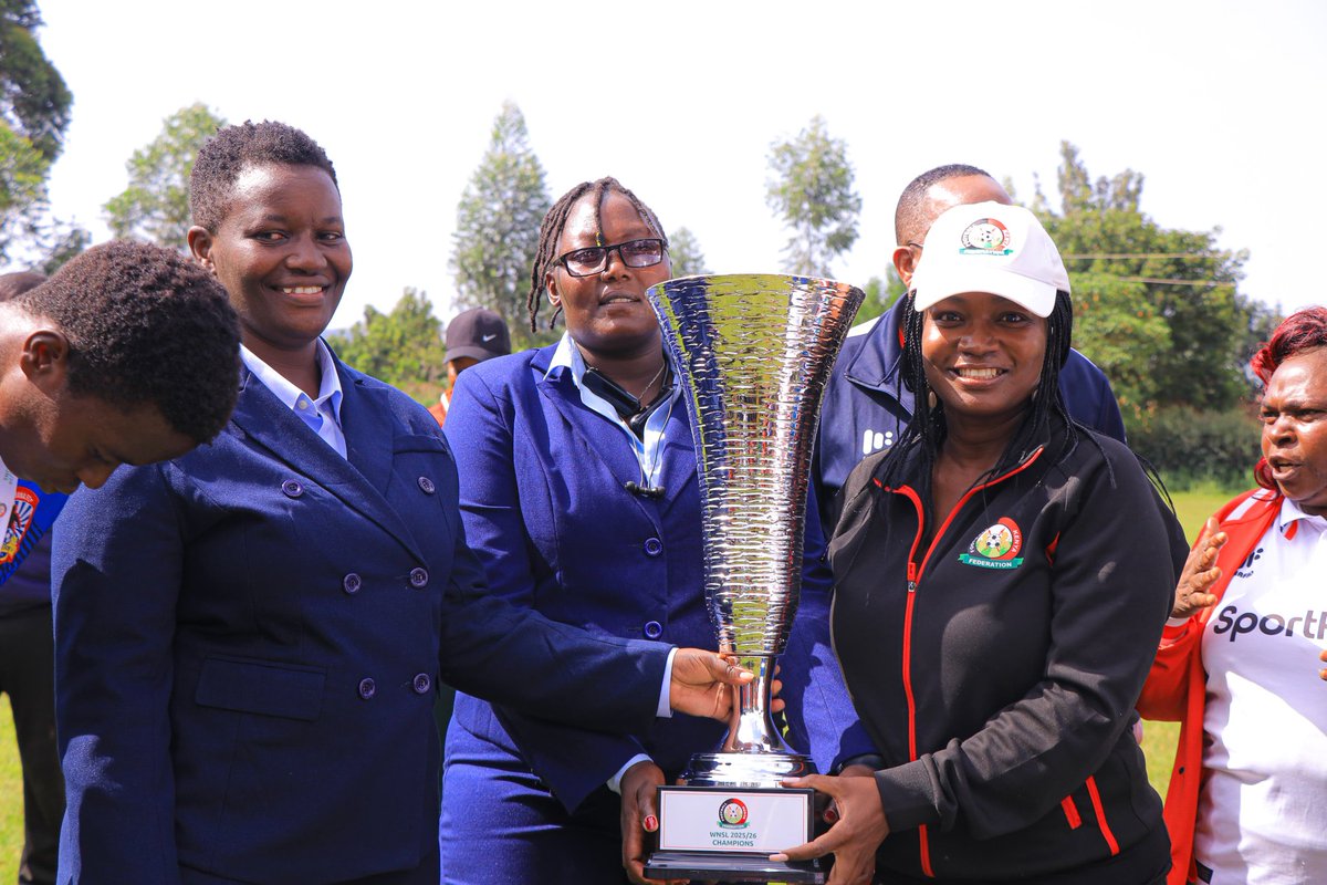 SimbaJoseph's tweet photo. Shabana Starlets have been crowned champions of the FKF Women National Super League Zone B after completing the season unbeaten and securing direct promotion to the Kenya Women Premier League.

The team has made history by becoming the first club from the Gusii and South Nyanza regions to qualify for the Kenya Women Premier League.

Shabana Starlets sealed their remarkable campaign with a 3-1 victory over Lowland Starlets of Nyamira County at Cardinal Otunga Mosocho Grounds. Following the match, the Football Kenya Federation awarded Shabana Starlets the league trophy in recognition of their outstanding performance.

Shabana FC top management congratulated the players for raising the Kisii region’s flag high through their success.
@beebree0
@Jason_Sagini @MoraaTimes @Mr90Plus @MwambodzeMkalla @SportPesa @zaxoguda @CarolRadull @citizentvkenya @MillicentOmanga @KarauriR @OsoroSylvanus @EssyOkenyuri @MikeOkinyi @Waziri_Mvurya  @thekenyatimes  @AbalaWilliam  @Radio47_Kenya @CapitalFMKenya @CapitalFMSport @KibagendiToni  @MutembeiTV 
#Shabanastarletsfc
