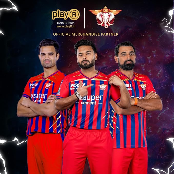 VRK_DB's tweet photo. @LucknowIPL playR x Lucknow Super Giants Original Fan Jersey IPL 2026 – Adult Half Sleeve LSG Cricket T-Shirt, Regular Fit Stylish Sportswear Tee for Training, Outdoor &amp; Match Day Activewear for All Season

📌 Deal Price : Rs 1199

Link - https://t.co/gTEifqMNBT

#Ad #LSGvPBKS #IPL2026 https://t.co/Y8SNtsFY7y
