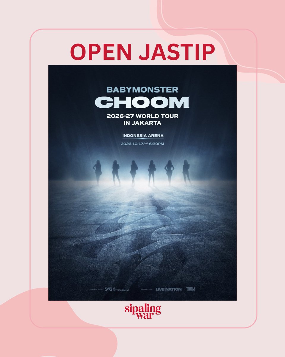 sipalingwar's tweet photo. OPEN JASWAR BABYMONSTER CHOOM IN JAKARTA 2026

💌 Fee 150k
🔒 Service fee after secure
✅ Data customer
✅ Self payment

📩 isi form https://t.co/eEfVjXiUjb untuk secure slot

tags Baemon BabyMonster Choom in jakarta jastip jaswar https://t.co/qXr69N4BFo
