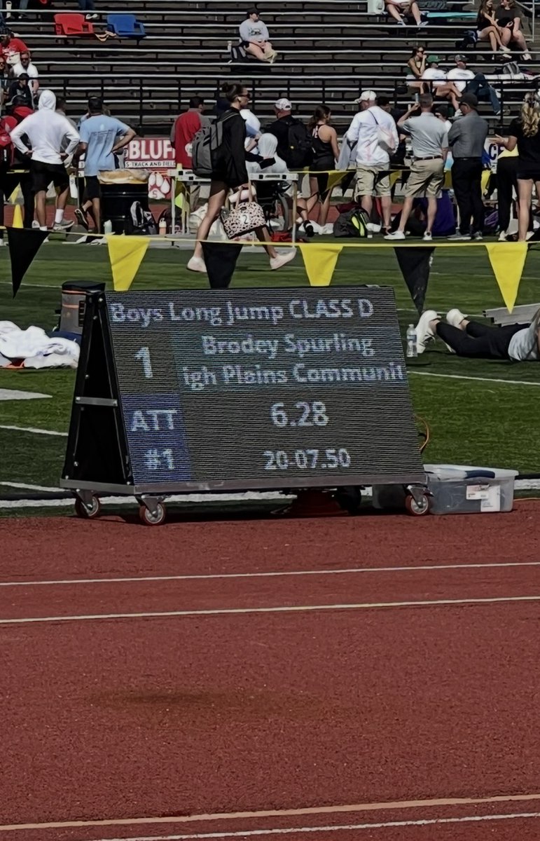 HPCSTORM's tweet photo. HPC long jumper, Brodey Spurling is off to a great start. After the two first flights he is sitting first. https://t.co/BNzyZGRWXD