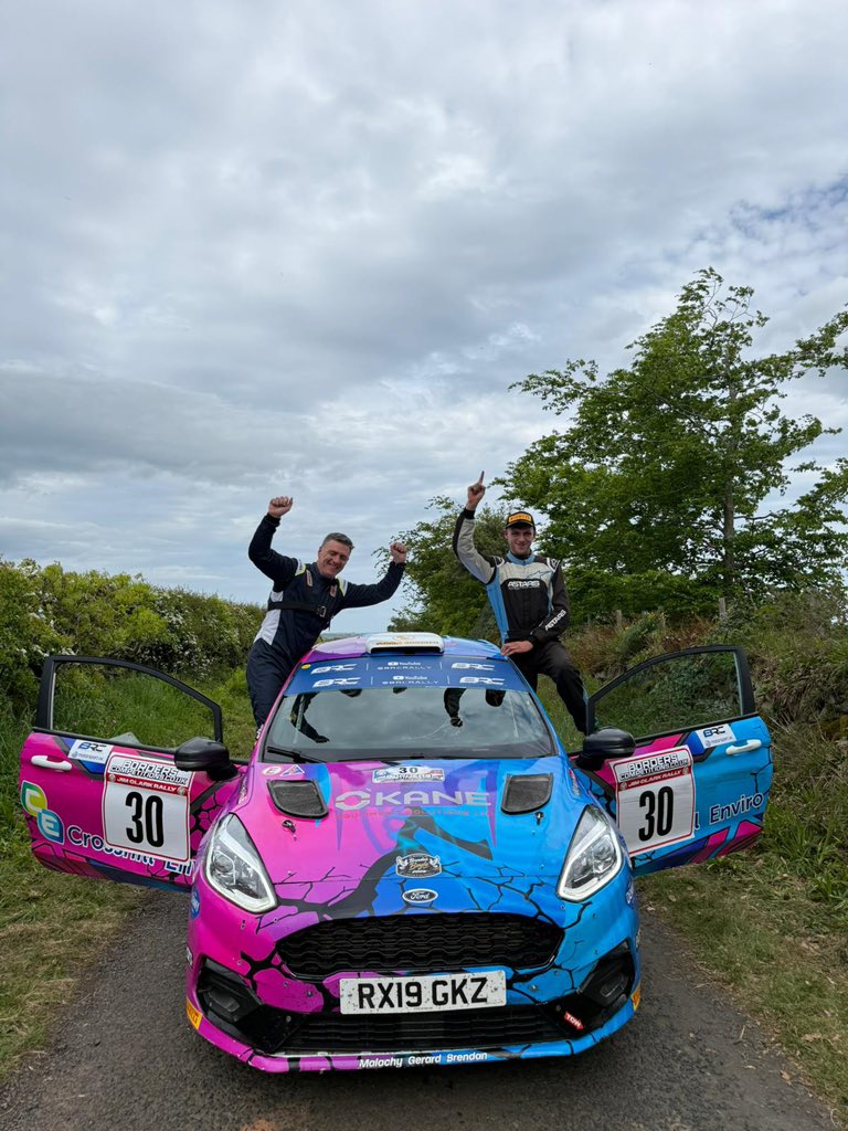 BRCrally's tweet photo. TWO FROM TWO! 🏆🇮🇪

Congratulations Ben McFall and Damian McAuley - Junior BRC WINNERS at the Jim Clark Rally 🏴󠁧󠁢󠁳󠁣󠁴󠁿

#BRCRally https://t.co/sZHyXfM0Et
